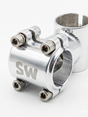 シムワークス　Rhonda　silver　　ステム　50mm Sim Works by Nitto Rhonda Stem 50mm 31.8 Silver For Sale パーツ