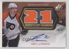 2010 SP Game Used Edition Significant Numbers 18/21 James van Riemsdyk Auto 03uh