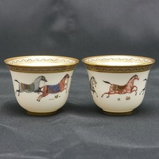 Hermes Cheval d'Orient cup n 2 Mini Model Small Oriental Set of 2 Porcelain Box