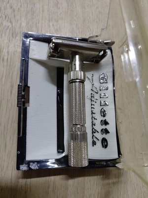 Gillette Adjustable Fatboy ジレット　両刃カミソリ Vintage Gillette Adjustable Fat Boy Safety Razor With Case | eBay