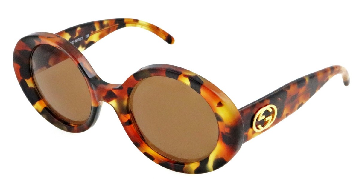 Rare Vintage Y2K GUCCI GG2410/S 13U 49mm Orange Oval Sunglasses