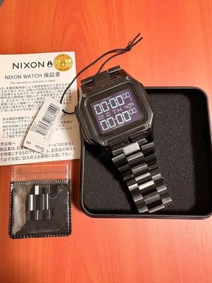 NIXON THE REGULUS Wristwatch All Black Digital 100m Stainless Steel Case
