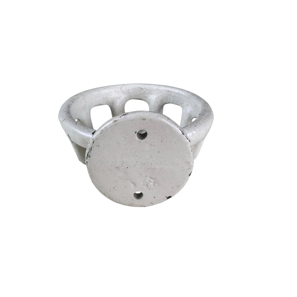 Soporte para vaso de baño esmaltado blanco de hierro fundido vintage montaje en pared Foto 4 de 4