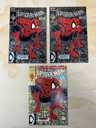 3 Spider-Man Marvel Comics #1 (1x Standard, 2x Silver) & Issue #21 (Lot of 4)