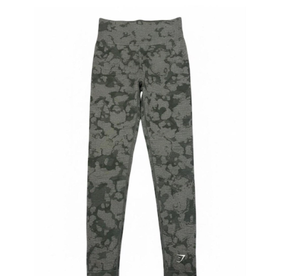 Green Gymshark Camo Leggings Size XXS High Rise Full Length Women's Activewear