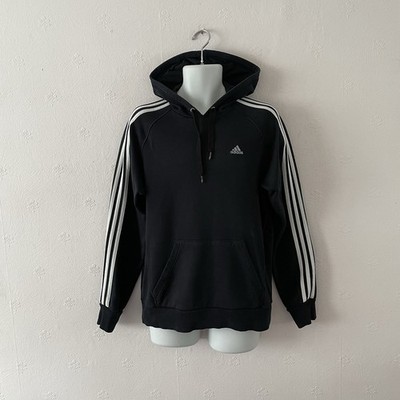ADIDAS HOODIE - M - SCHWARZ - PULLOVER PERFORMANCE ESSENTIALS