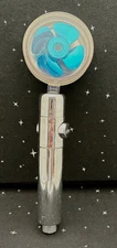 High Pressure Shower Head Propeller Driven W/Fan Handheld Never Used 10"