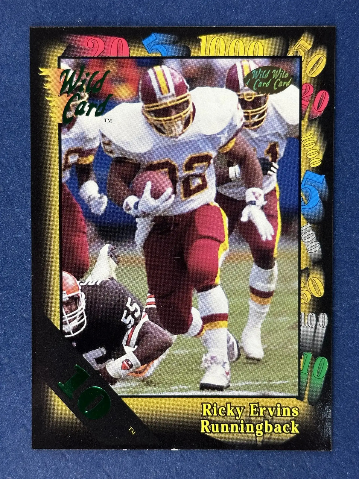 1992 Wild Card Super Bowl 10 Stripe #126B Ricky Ervins Redskins