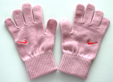 Nike Knitted Swoosh Gloves Youth L/XL Soft Pink/Bright Crimson