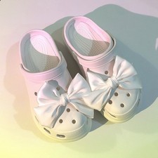 DIY Bow Shoe Charms Accessories Set For Croc Clogs Chain Decoration NEW UK
