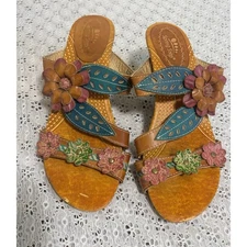 Spring Step L’Artiste Women's Lona Slide Sandals, EURO 39 = US 8.5 Bohemian