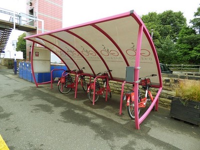 Photo 6x4 Alnmouth station - Bike and Go Lesbury A commercial bike hire o c2017