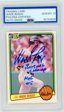 Wade Boggs Cards, Rookie Cards and Autographed Memorabilia Guide 34