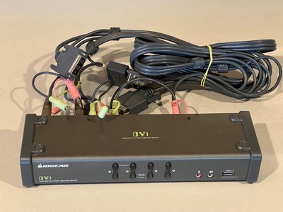 IOGEAR Miniview DVI 4 PORT USB KVMP Switch Model GCS 1104 - No Power Adapter