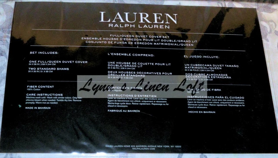 Juego de Edredón RALPH LAUREN Figueroa Floral Neutro 3P Completo/Queen NUEVO 1ª CALIDAD Foto 4 de 4