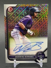 2022 Bowman Chrome WARMING BERNABEL Mojo Refractor Auto Autograph Rockies