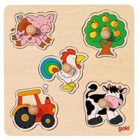 Steckpuzzle Auf Dem Land (Holzpuzzle) | Goki | Spiel | 4013594575461
