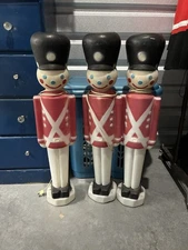 Blow Mold Toy Soldiers Light Up Christmas Decoration Display