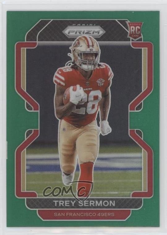 2021 Panini Prizm Rookie Green Prizm Trey Sermon #354 Rookie RC 11s8