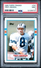 1989 TOPPS TRADED #70T TROY AIKMAN ROOKIE RC PSA 9
