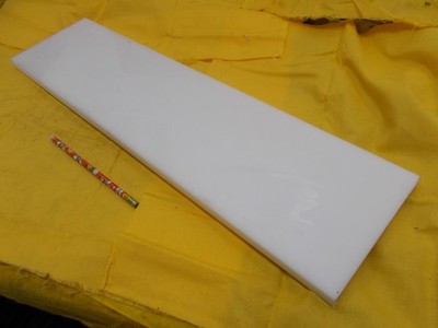 WHITE HDPE BAR polyethylene sheet machinable plastic stock 5/8'' x 2'' x 24'' LONG