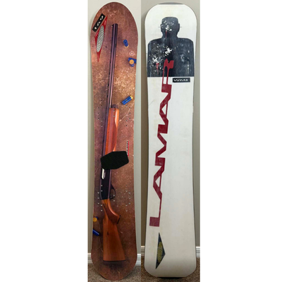 169cm LAMAR Shotgun Design Snowboard Rare Classic Collector