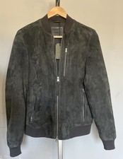 ALLSAINTS Men  s Kemble Suede Bomber Jacket Size Small Lightly Used With Tags