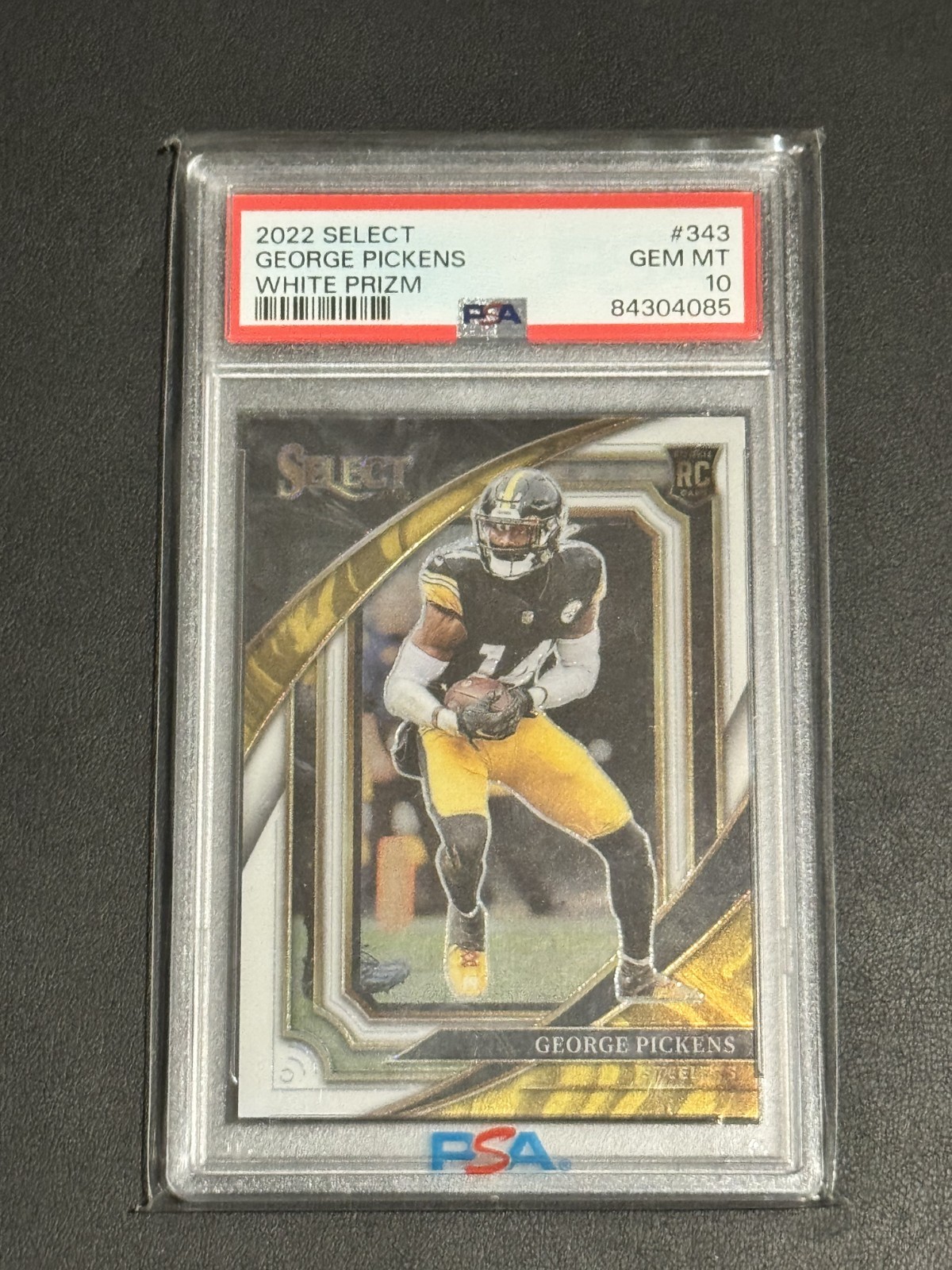 2022 Panini Select - George Pickens - Suite Level White Prizm /35 - (RC) PSA 10