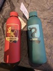 2 x Harry Potter Slytherin Griffindor Metal Water Bottle 800ml Green Red Gift