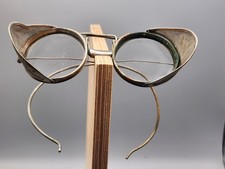 Vintage Wellsworth Safety Goggles Pat Oct 2 1917 Mesh Side Shields WWI Era