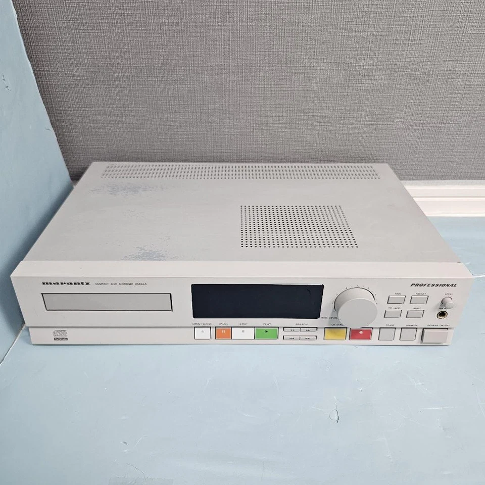 Marantz CDR 640F Professional CD Recorder w/ Cable Remote Tested Used Japan - Image 2 of 4