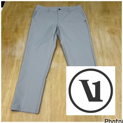 Vuori Cascade Tech Chino Pants Athletic Slim Fit Mens  33x27 Light Gray Vapor
