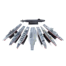 8pcs 15cm Plastic Warship  Military Aircraft Carrier DIY Unassembled Model Kits