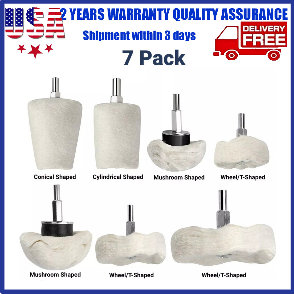 Cotton Metal Aluminum Polishing Wheel Kit Drill Die Grinder Car Buffing Pads NEW