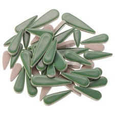 100g Petal Mosaic Tiles Glazed Ceramic Tiles Green