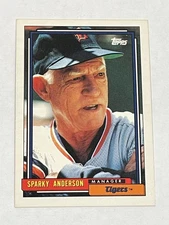 1992 Topps Baseball #381 - Sparky Anderson - Detroit Tigers