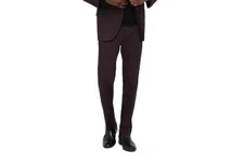 Kenneth Cole Slim Stretch Wine Suit Pants 31 x 33 NEW COKK2FBZ0026