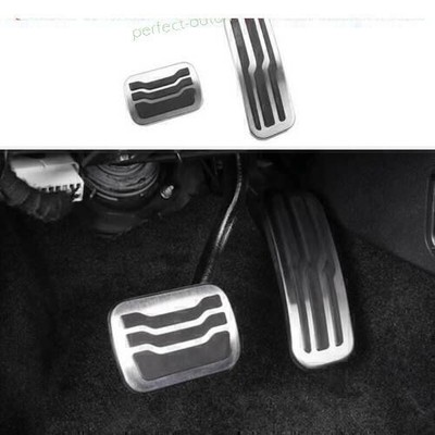 For Ford Explorer 11-2019 Silver Alloy Brake Accelerator Pedal Pad Cover Trim