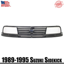 Fits 1989-1995 Suzuki Sidekick Front Grille Assembly Wheadlight Bezels Black Fits 1989-1995 Suzuki Sidekick Front Grille Assembly Wheadlight Bezels Black