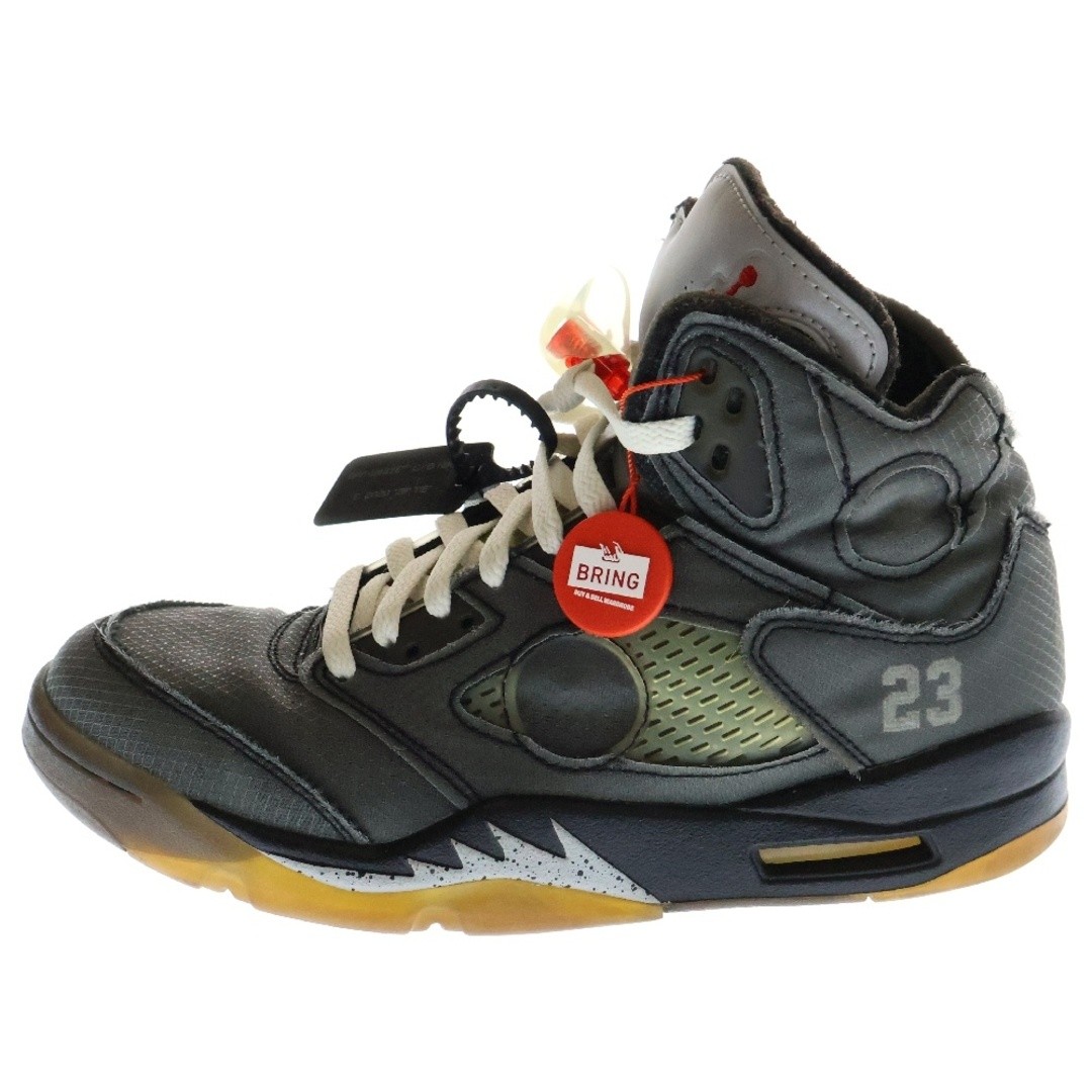 OFF WHITE X NIKE Nike x OFF WHITE AIR JORDAN 5 RETRO SP CT8480 001 SNEAKERS ALTE NERE Usate e