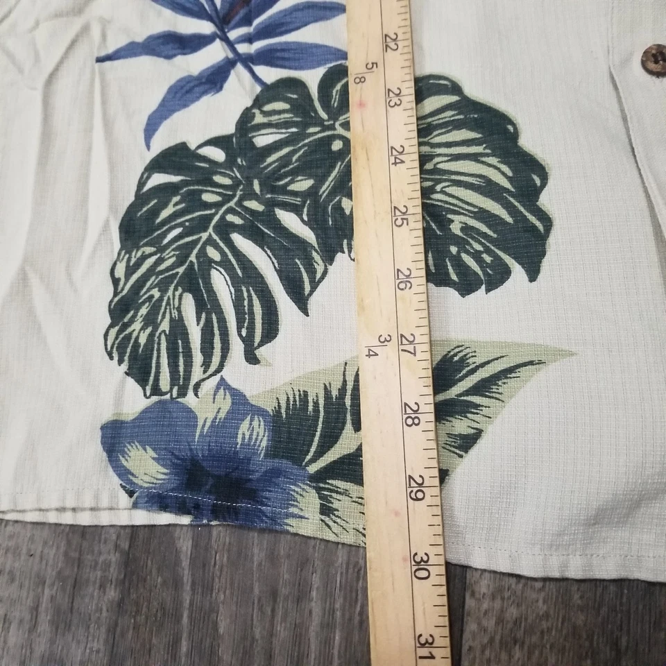 Van Heusen Mens Size XXL Floral Hawaiian Short Sleeve shirt Button Down Silk - Image 4 of 4
