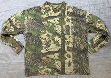 Vintage Cabela's Realtree Camo Long Sleeve Pocket T Shirt Size 2XL Made In USA