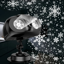 Christmas Snowflake Projector Outdoor LED Moving Snowfall Laser Light Landscape