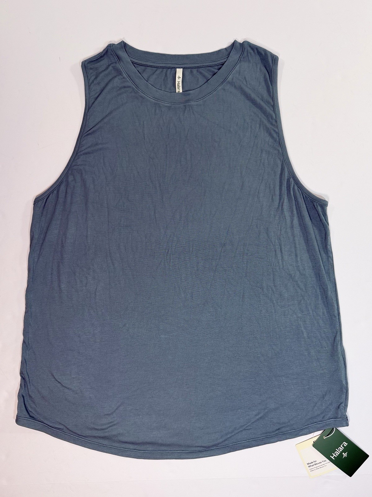 NWT Halara Round Neck Basic Casual Tank Top Teal Blue Green Women’s XL Stretch