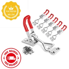 6 Pack Toggle Latch Clamp 4001 Heavy Duty Adjustable 330Lbs for Tool Box & Lid
