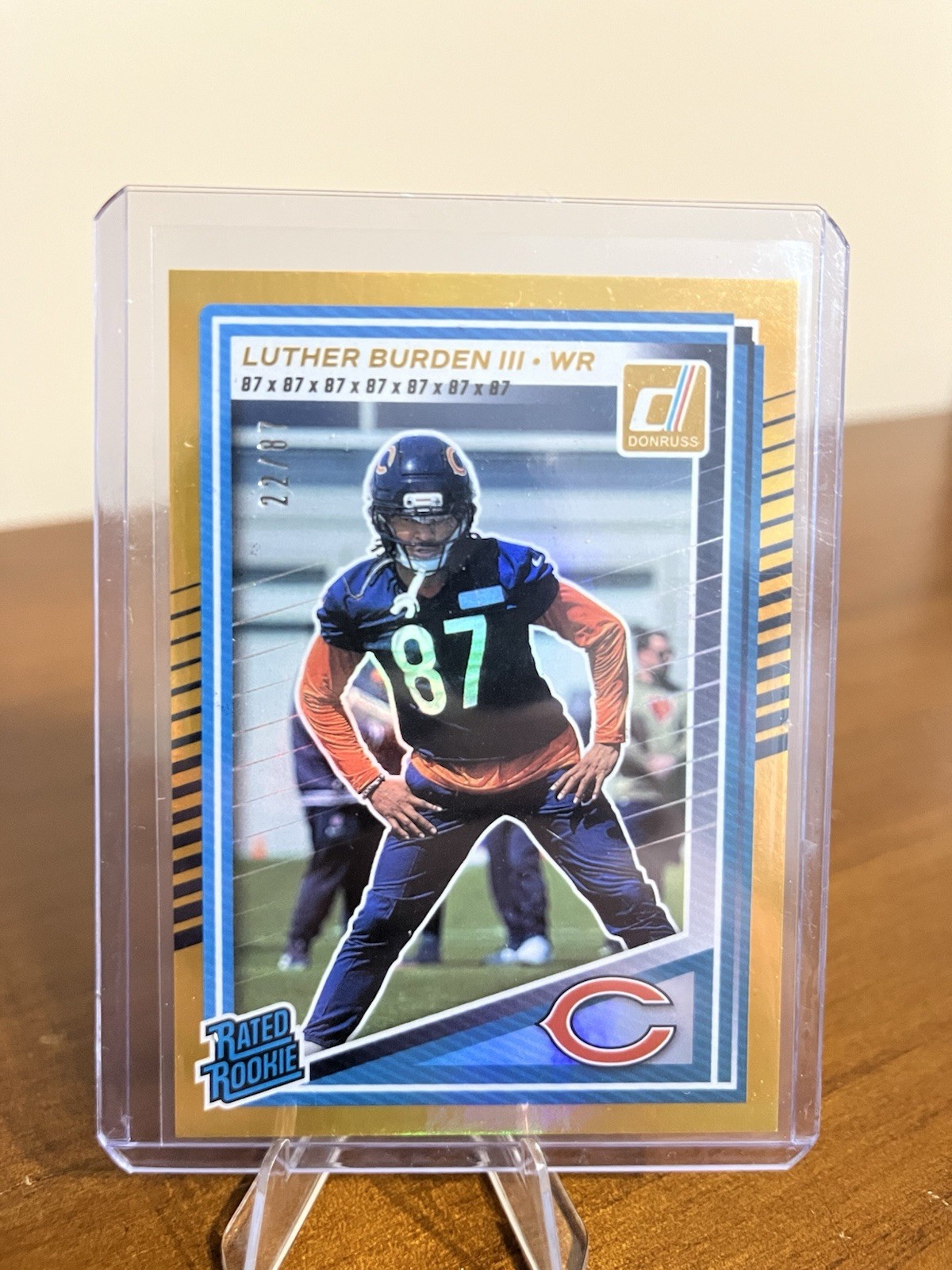 2025 Panini Donruss - Rated Rookie Luther Burden #395 Jersey Number /87 (RC) NM!