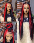 Braided wigs for black women, Handmade wigs,Knotless Braid,Frontal wig, Knotless