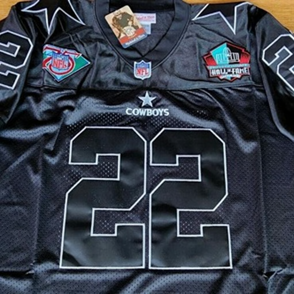 EMMITT SMITH #22 Dallas Cowboys Throwback HOF Patch Spec ED Jersey