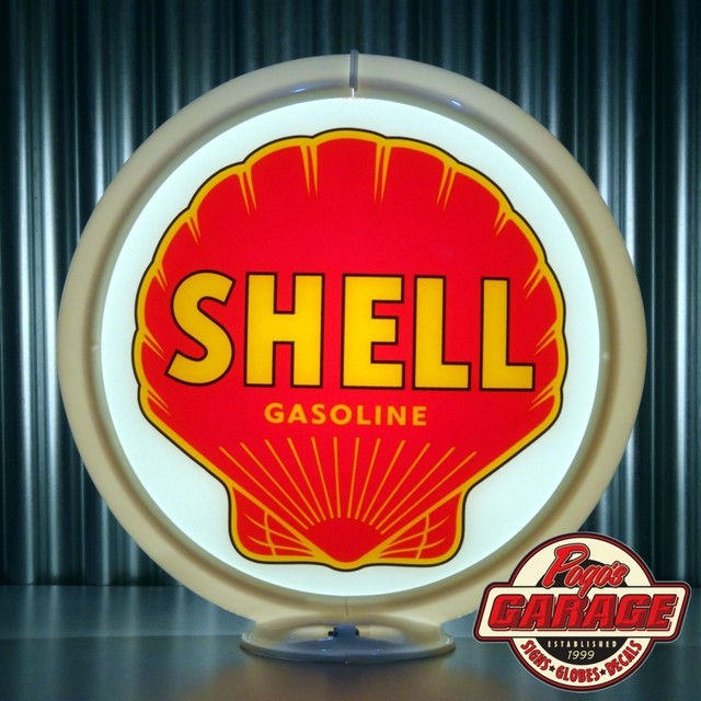 Shell Gasoline 13.5" Gas Pump Globe Made by Pogo's Garage eBay