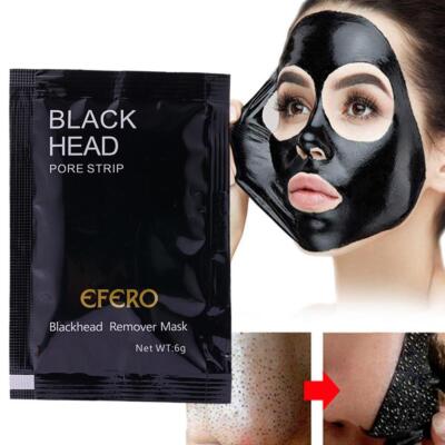 Black Face Mask Deep Pore Mud Cleansing Blackhead Remover Off Peel T3F0